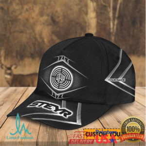 Steyr Traktoren Custom Name Silver Black Cap
