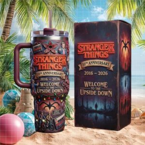 Stranger Things 10th Anniversary (2016 2026) Welcome to the Upside Down 3D Tumbler