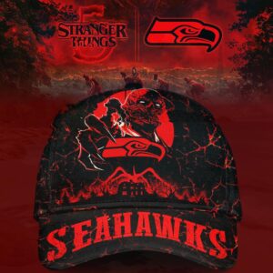 Stranger Things x Seattle Seahawks Crossover Cap Stranger Things x Seattle Seahawks Crossover Cap
