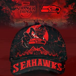 Stranger Things x Seattle Seahawks Crossover Cap