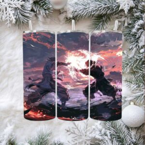 Sunset Showdown Anime Character Tumbler