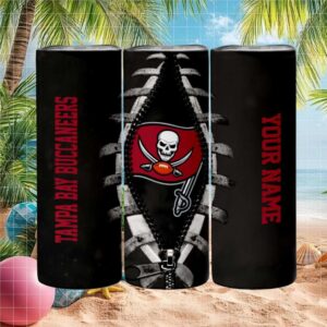 Tampa Bay Buccaneers Nfl Pirate Logo Zipper Style Custom Tumbler