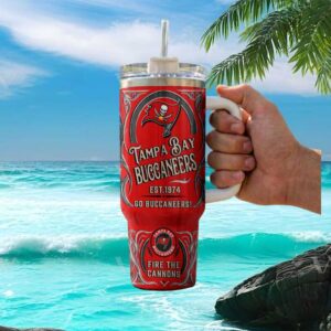 Tampa Bay Buccaneers Retro 40oz Insulated Tumbler Fire The Cannons