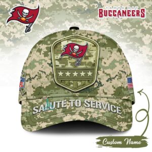 Tampa Bay Buccaneers Salute to Service Custom Name Camo Cap