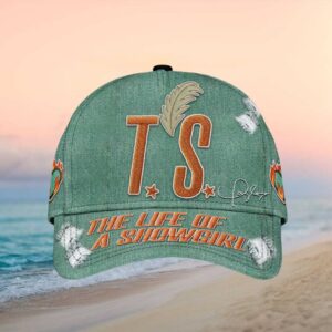Taylor Swift T.S. The Life Of A Showgirl Distressed Teal Fan Cap