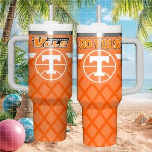 Tennessee Volunteers “Go Vols” Basketball Net Design 40oz Tumbler