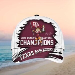 Texas A&M Aggies 2025 Women's Volleyball Champions Mascot Graphic Hat