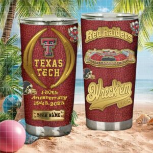 Texas Tech Red Raiders 100th Anniversary Wreck Em Custom Tumbler