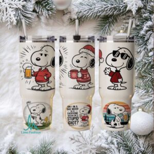 The Am I in a Bad Mood Snoopy Tumbler