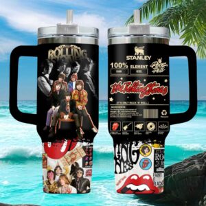 The Rolling Stones Classic Rock Band Collage 40oz Tumbler