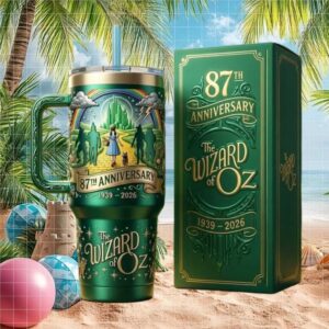 The Wizard of Oz 87th Anniversary Emerald City 40oz Travel Tumbler