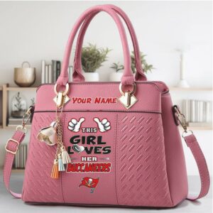 This Girl Loves Her Buccaneers Custom Leather Handbag & Purse