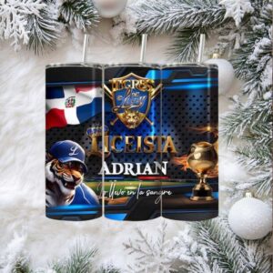 Tigres del Licey Tumbler Custom Adrian Design