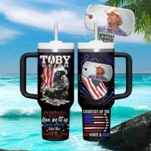 Toby Keith “Courtesy of the Red White and Blue” Patriotic Tribute 40oz Tumbler
