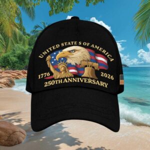 USA 250th Anniversary 1776 2026 Patriotic Eagle & Liberty Bell Commemorative Hat