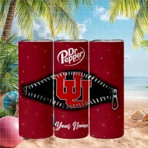 Utah Utes Dr Pepper Big 12 Zipper Tumbler Design