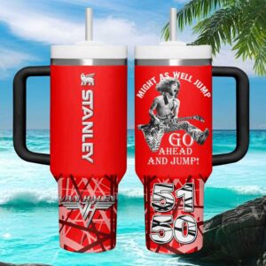 Van Halen Eddie Van Halen “Jump” Red Striped 40oz Tumbler Wrap