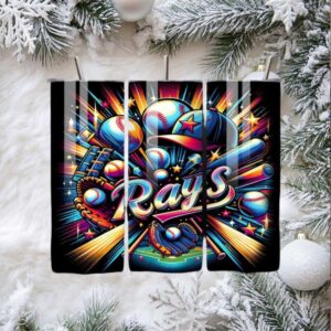 Vibrant Rays Baseball Fan Tumbler