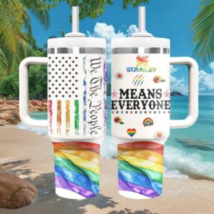 We The People Means Everyone Rainbow Pride American Flag Design