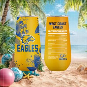 West Coast Eagles Afl Nutrition Facts Yellow Tumbler Design V2