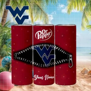 West Virginia Mountaineers Dr Pepper Big 12 Zipper Tumbler