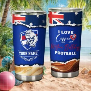Western Bulldogs Afl Custom Name Coffee Tumbler Bulldogs Football Gift