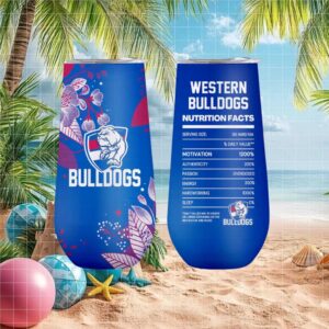 Western Bulldogs Afl Fan Nutrition Facts Stemless Tumbler