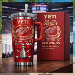 YETI Detroit Red Wings 100th Anniversary Edition Rambler Tumbler