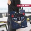 Carlton Custom Name Blue Faux Leather Tote Handbag Carlton Custom Name Blue Faux Leather Tote Handbag