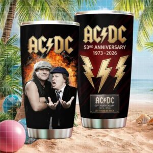 ACDC 53rd Anniversary 1973 2026 Let There Be Rock Band Tumbler