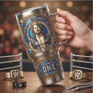 AJ Styles “Phenomenal One” WWE Wrestling 40oz Tumbler, 3D Inflated Style Steel Tumbler