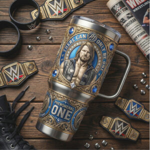 AJ Styles “Phenomenal One” WWE Wrestling 40oz Tumbler, 3D Inflated Style Steel Tumbler