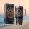 TWICE World Tour 2026 K Pop 40oz Tumbler with Handle, 3D Embossed Gold & Blue Design TWICE World Tour 2026 K Pop 40oz Tumbler with Handle, 3D Embossed Gold & Blue Design