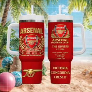 Arsenal FC 140th Anniversary (1886 2026) “The Gunners” Commemorative Tumbler