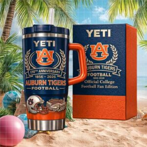 Auburn Tigers 170th Anniversary Yeti Tumbler Official College Fan Edition