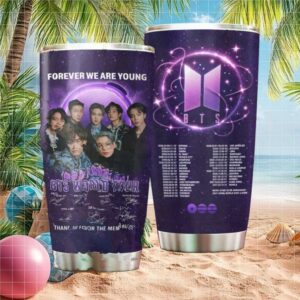 BTS World Tour Forever We Are Young Purple Galaxy Tumbler