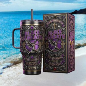 Black Sabbath Paranoid 3D Embossed YETI Tumbler with Luxury Gift Box
