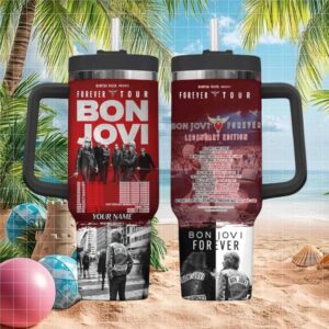 Bon Jovi Forever Legendary Edition 2025 Tour 40oz Tumbler Personalized