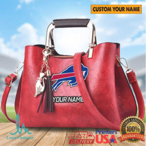 Buffalo Bills Custom Name Fashion Leather Tote Bag for Women