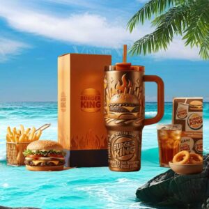 Burger King “Home of the Whopper” Flame Grilled 3D Sculpted 40oz Tumbler