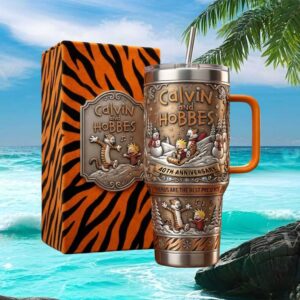 Calvin and Hobbes 40th Anniversary 3D Embossed 40oz Tumbler with Gift Box