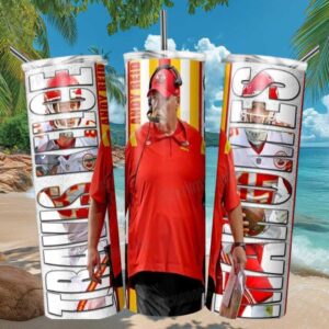 Chiefs Kingdom Trio Andy Reid, Mahomes & Kelce Tumbler Wrap