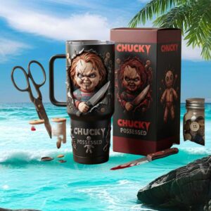 Chucky Possessed 3D Horror Movie Slasher Fan Gift Tumbler
