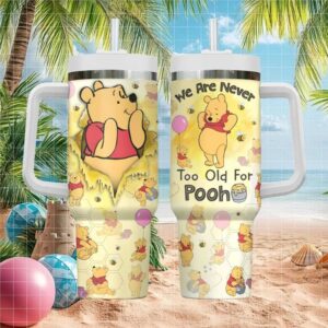 Classic Winnie The Pooh Honeycomb Design Never Too Old For Pooh Tumbler