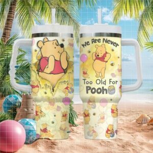 Classic Winnie The Pooh Honeycomb Design Never Too Old For Pooh Tumbler