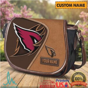 Custom Arizona Cardinals Name & Logo Faux Leather Saddle Handbag