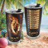 Personalized “God Says I Am” Bible Verse Violets Stainless Steel Tumbler Personalized “God Says I Am” Bible Verse Violets Stainless Steel Tumbler