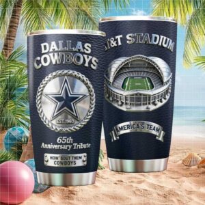 Dallas Cowboys 65th Anniversary Tribute AT&T Stadium “America's Team” Tumbler