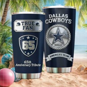 Dallas Cowboys 65th Anniversary Tribute America's Team True Fan STumblerl Tumbler