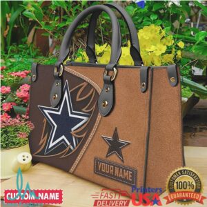 Dallas Cowboys Personalized Name Leather Handbag Navy Star Edition